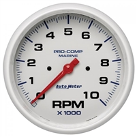 Auto Meter 200801 In Dash Tachometer 0-10,000 RPM Marine White