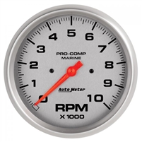 Auto Meter 200801 In Dash Tachometer 0-10,000 RPM Marine Silver