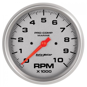 Auto Meter 200801 In Dash Tachometer 0-10,000 RPM Marine Silver