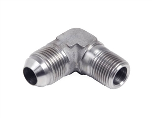 -8 AN to 3/8 NPT Stainless Steel 90 Degree Adapter Fitting