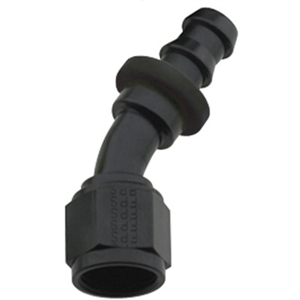 -6 Push-Lock 30 Deg Hose End Black