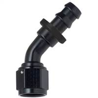 -4 Push-Lock 45 Deg Hose End Black