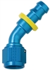 -6 Push-Lock 45 Deg Hose End Blue