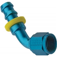 -6 Push-Lock 60 Deg Hose End Blue