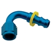 -6 Push-Lock 120 Deg Hose End Blue