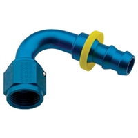 -6 Push-Lock 120 Deg Hose End Blue