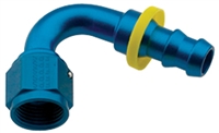 -8 Push-Lock 120 Deg Hose End Blue