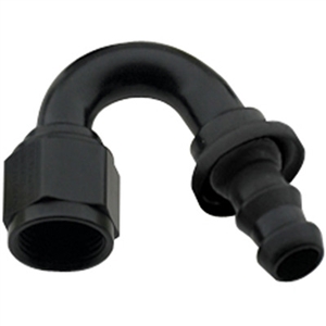 -6 Push-Lock 150 Deg Hose End Black