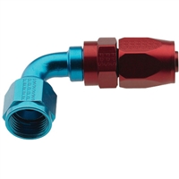 -6 AN Fragola 90Â° Reusable Hose End Blue