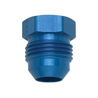 -4 AN External Hex Head Flare Plug Blue