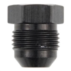 -6 AN External Hex Head Flare Plug Black