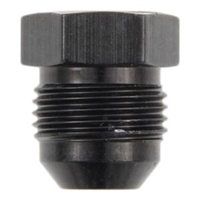 -6 AN External Hex Head Flare Plug Black