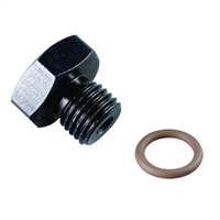 Fragola -8 AN 3/4-16 Thread O-Ring Boss Plug Black