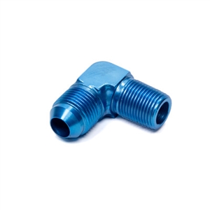 -10 AN to 3/4 NPT 90Â° Fragola Adapter Fitting Blue