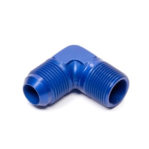 Fragola -16 AN to 1 NPT 90Â° Adapter Fitting Blue