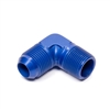 Fragola -12 AN to 1 NPT 90Â° Adapter Fitting Blue