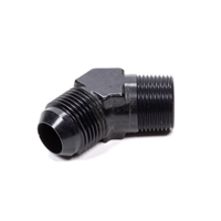 Fragola -16 AN to 1 NPT 45Â° Adapter Fitting Black