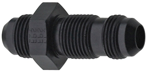 -4 AN Straight Bulkhead Union Black