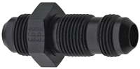 -6 AN Straight Bulkhead Union Black