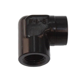 90Â° 1/8" Female to Female Pipe Elbo Black