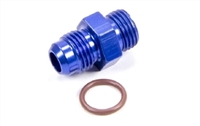 -6 ORB 9/16-18 Thread to -6 Flare Adapter Blue
