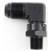 Fragola 1/2" NPT to 12 AN Male Swivel 90 Degree Black