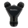 Fragola -16 AN Male Y Fitting With Dual 12 AN Outlets Black