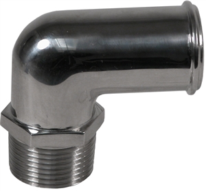 1" NPT to 1-1/4" Ninety Degree Cast Stainless Fitting
