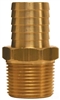 1" Hose to 3/4" Male Pipe Hose Barb Brass