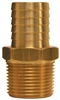 1" Hose to 1" Male Pipe Hose Barb Brass