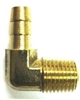 3/8" Hose to 1/4" Male Pipe 90Â° hose Barb Brass
