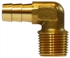 1/2" Hose to 1/4" Male Pipe 90Â° hose Barb Brass