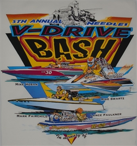 5th Annual Needles V-Drive Bash Tee Shirt White