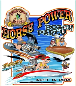 Horse Power Beach Party T-Shirts White