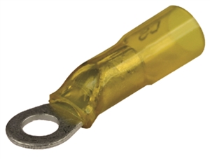 #10 Heat Shrink Ring Terminals Yellow