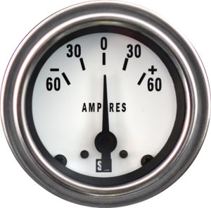 2-1/16" SW Deluxe Ammeter Gauge 60 amp White