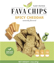 Fava Chips Spicy Cheddar diet food snack bariatric protein