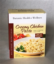 Creamy Chicken Pasta noodles meal bariatric diet protein healthy entree light entree