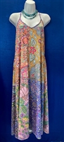 Multi-Print Spaghetti Straps Maxi Dress