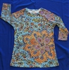 Raglan Top "Two Lotus Flowers"