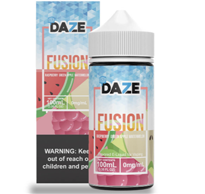 7 Daze Fusion Raspberry Green Apple Watermelon Iced TFN 100ml $12.99