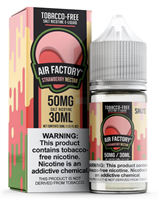 Mango strawberry salt nicotine Ejuice by air factory that comes in 30ml with 50mg nic level and is sold for $11.99