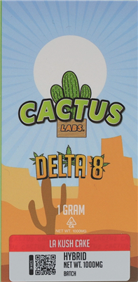 Delta 8 1G Disposable Vape Cactus Labs LA Kush Cake