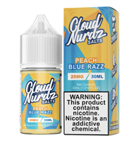 Cloud Nurdz Salts Peach Blue Razz 30ml salt ejuice $11.99