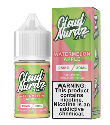 Cloud Nurdz Salts Watermelon Apple 30ml salt ejuice $11.99