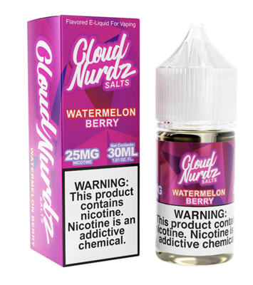 Cloud Nurdz Salts Watermelon Berry 30ml salt e-juice $11.99