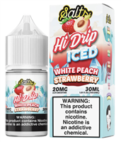 Hi-Drip Salts Iced White Peach Strawberry 30ml e-liquid