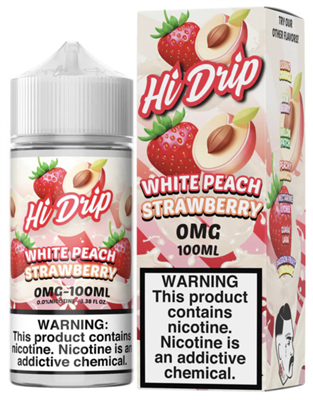 Hi-Drip White Peach Strawberry 100ml e-liquid