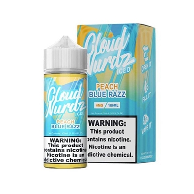 Peach Blue Razz ICED by Cloud Nurdz E-Liquid - 100ml $11.99 -Ejuice Connect online vape shop
