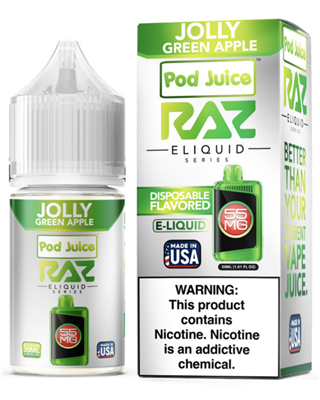 Pod Juice x RAZ Salt Jolly Green Apple 30ml E-Juice